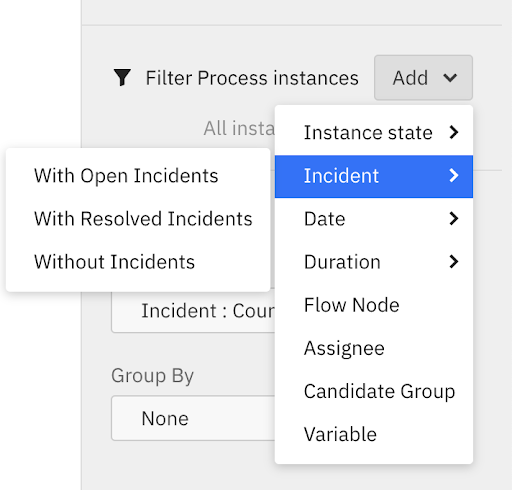 open resolved without incident filter